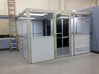 Model ALX-1212-C-AL ISO Class 7 Semi-Hardwall Cleanroom for Electronic Equipment Manufacturing and Optical Inspection Testing